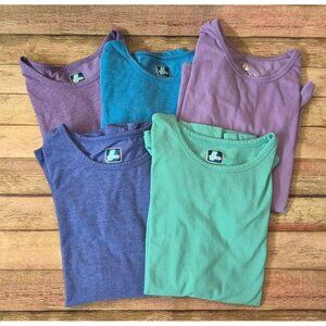 Lot of 5 Adar Under Scrub Long Sleeve Shirts Tops Size XXS Blue Purple Green